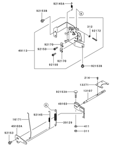 Kawasaki Fr651v-As05 Control Equipment Diagram and Parts List for Z-FORCES48 (17AI5BHB-17AI5BHB009-17AI5BHB010-17AI5BHB056)(2010) Cub Cadet Lawn Tractor